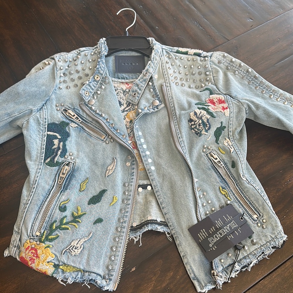 Denim jean embroidered jacket, its brand new with tag